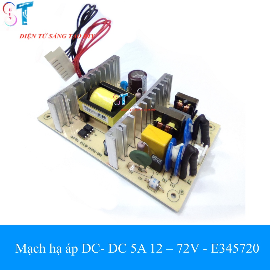 Mạch Hạ Áp DC-DC 5A 36V- 48V- 72V xuống 12V 5A