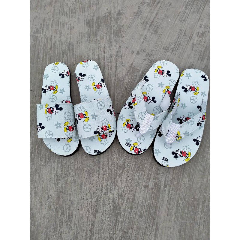 DÉP CẶP MICKY TRẮNG (CHỌN SIZE IB CHO SHOP)