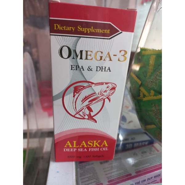 omega 3 Alaska hộp 100 viên của mỹ