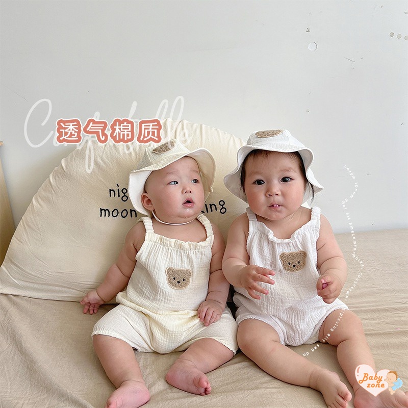 Bộ Áo Liền Quần Dễ Thương Cho Bé 0-3 Tuổi