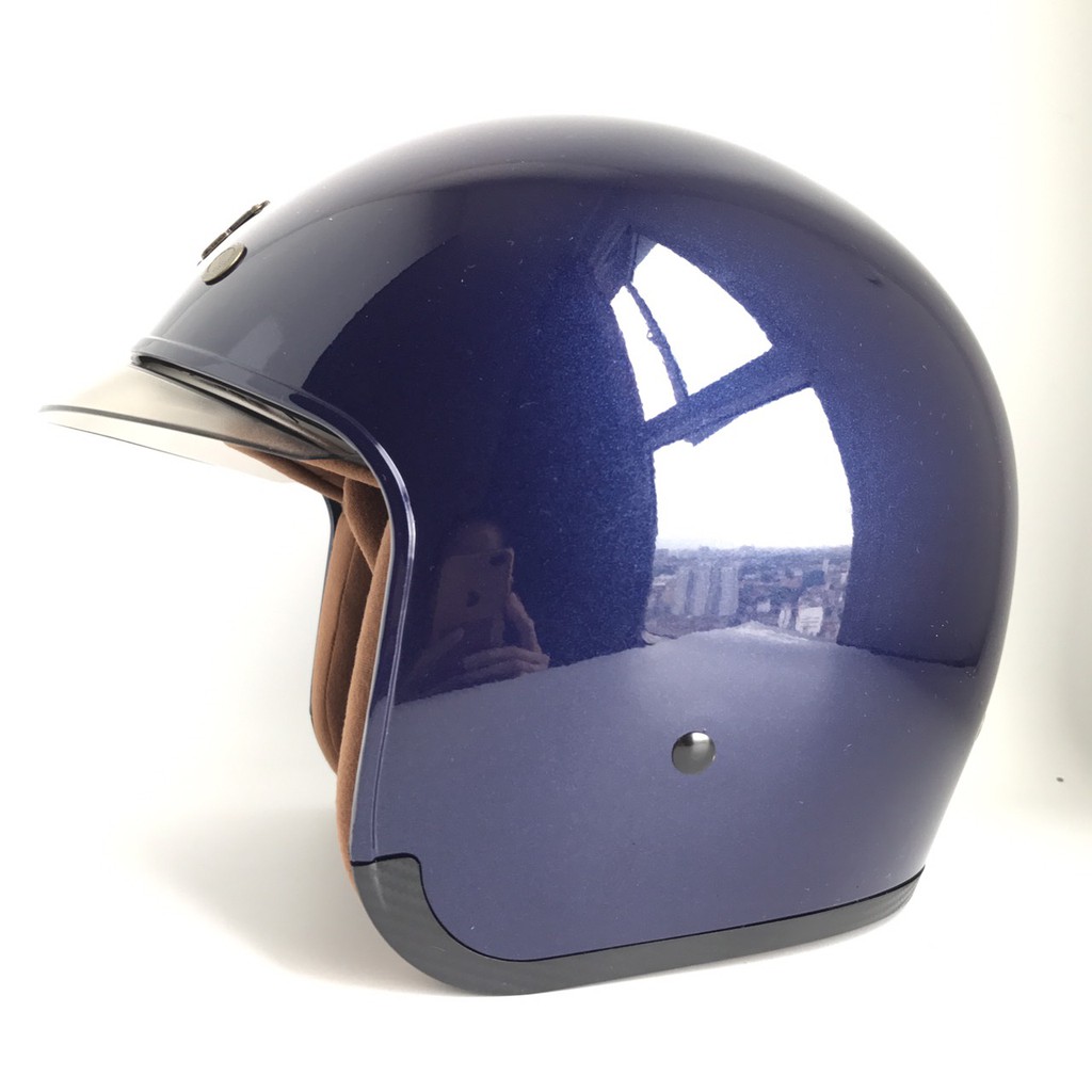 Mũ bảo hiểm kính âm chống lóa Royal M139 mầu xanh than bóng