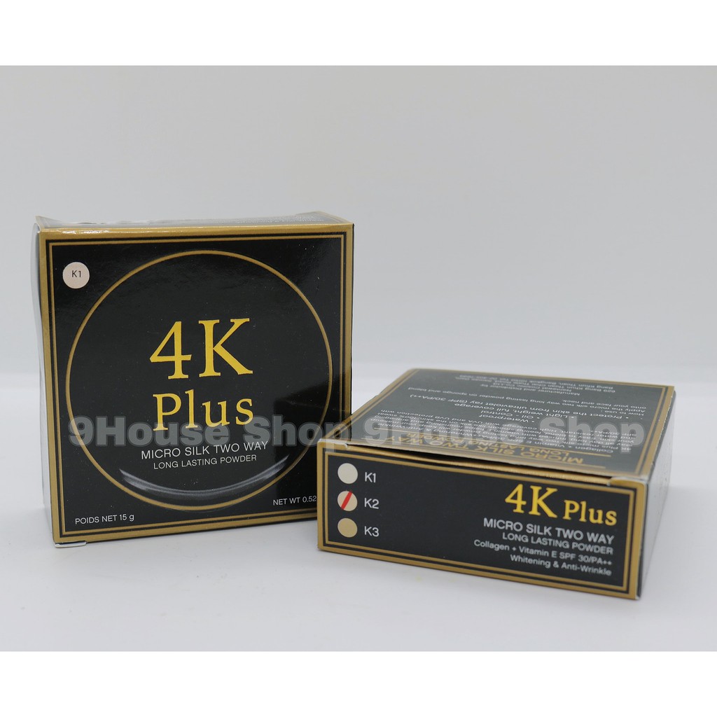 01 Phấn Phủ 4K Plus Micro Silk Two Way Thái Lan Kiềm Dầu &amp; Chống Nắng SPF30PA++
