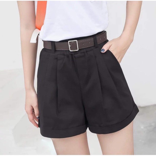 Quần shorts khaki 🦋 ống rộng chất vải thô mềm mặc thoải mái