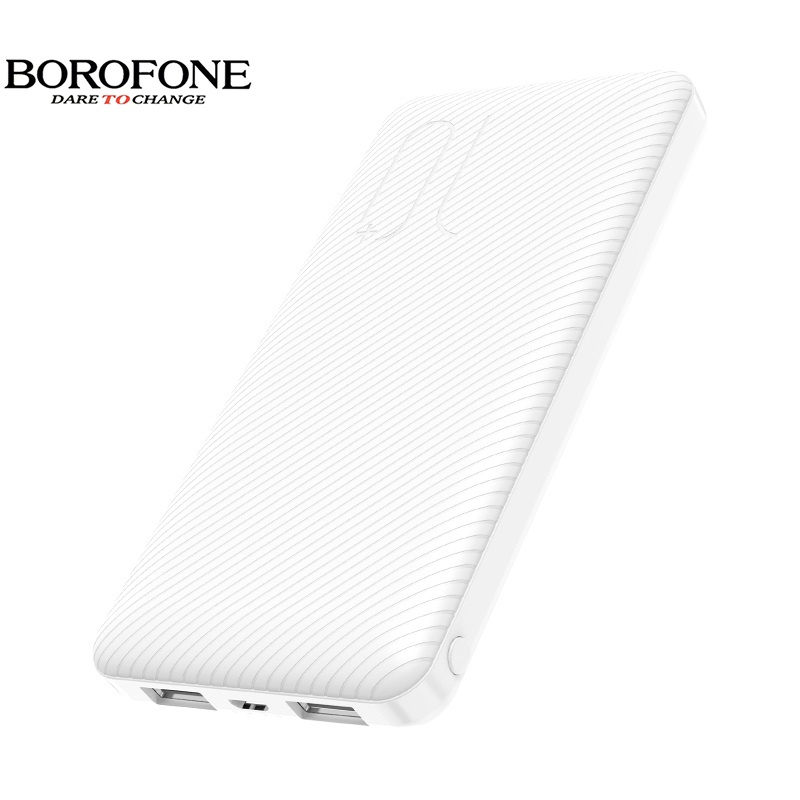 Pin sạc dự phòng 10000mAh BOROPHONE BT28 có đèn báo, 2 cổng ra 2A - Chính hãng