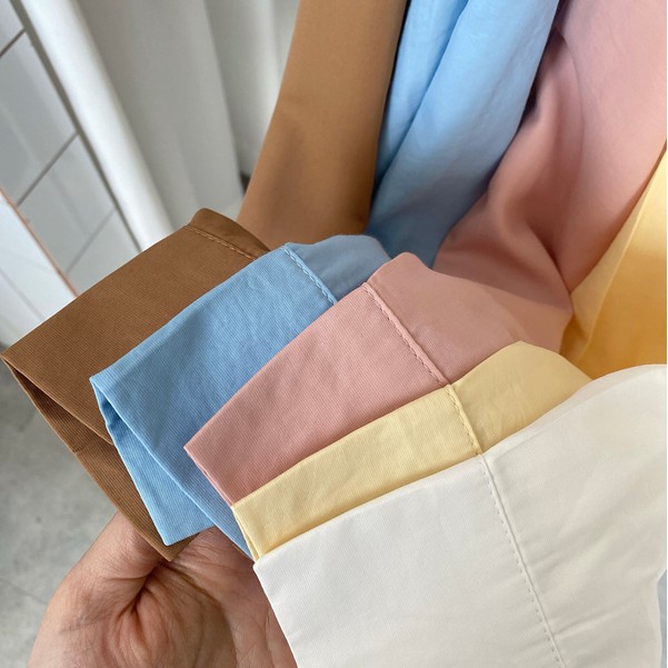 [Mã FAGREAT1505 giảm 8% tối đa 50K đơn 250K] Áo sơ mi pastel mùa hè vải cotton lụa - AV825