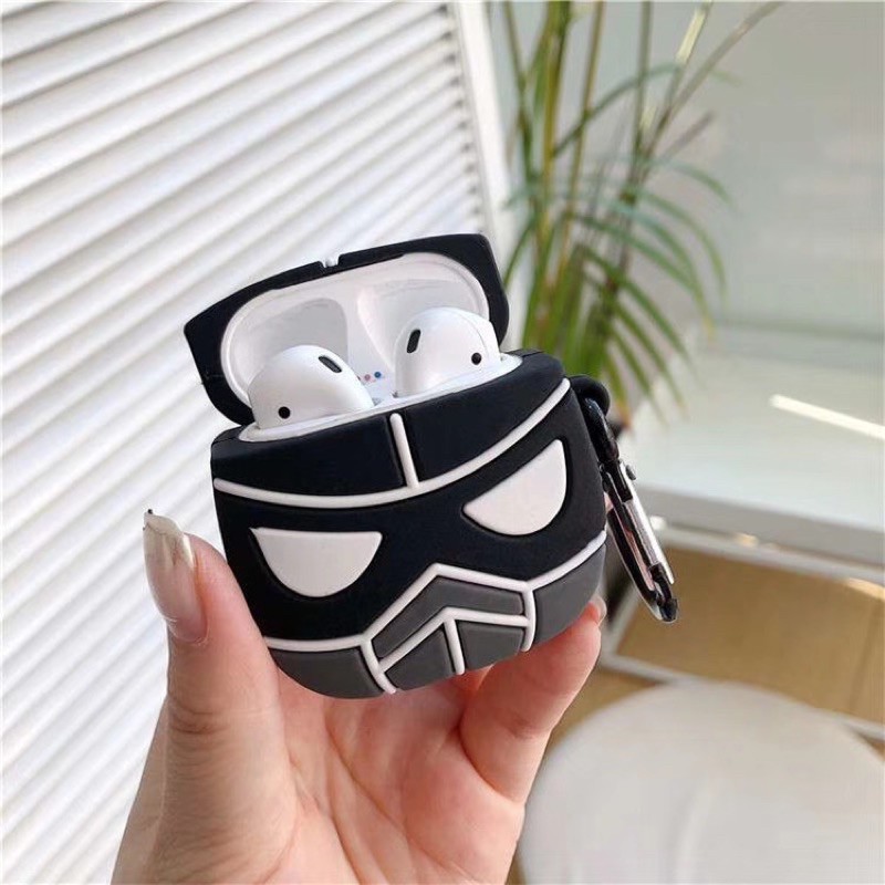 ☘️Tặng kèm móc treo☘️Case Airpod 1 2 ...Vỏ bao bọc Black Panther đựng tai nghe không dây airpods silicon Báo đen