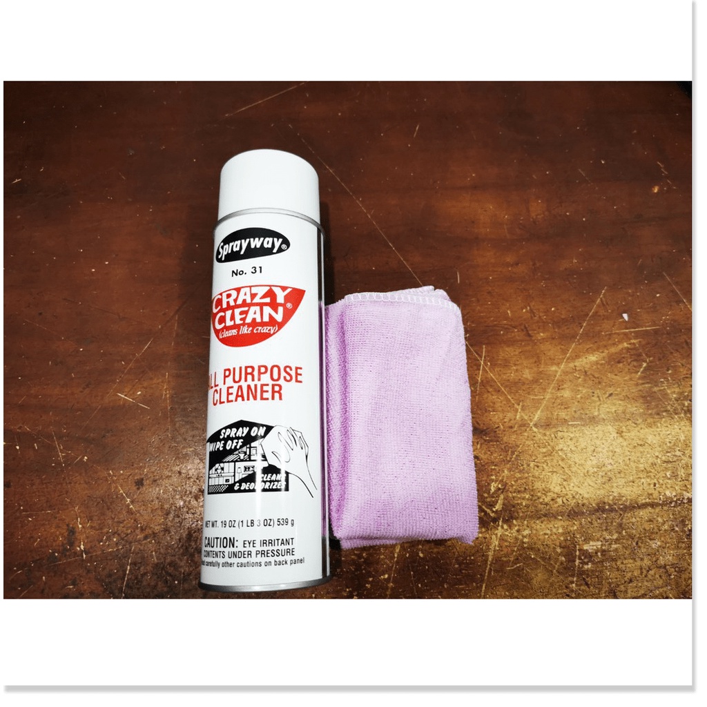 Dung Dịch Xịt Tẩy Đa Năng Sprayway Crazy Clean All Purpose Cleaner 539g Tẩy vết Mực, Tẩy Băng keo, Tẩy Dầu Tặng Kh
