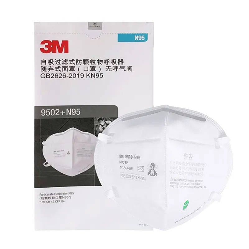 SẴN HÀNG khẩu trang 3M 9502+ N95 KN95 lọc 95% bụi mịn PM2.5 không van thở đeo đầu y tế chính hãng phòng chống dịch