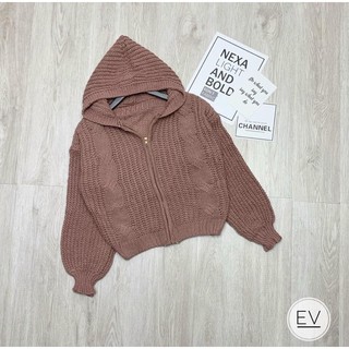 Bigsize - Áo khoác len chùm mũ V35