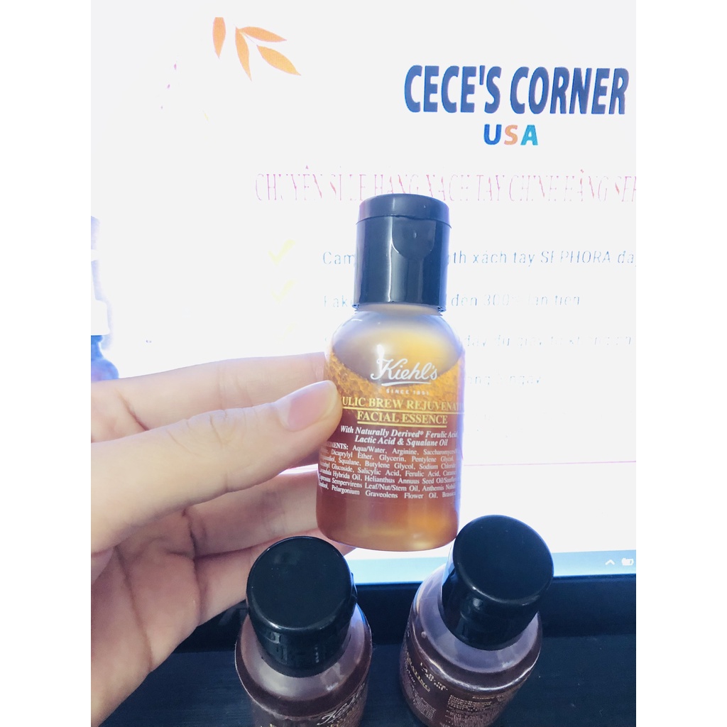 Tinh chất Kiehl's Ferulic Brew Facial Treatment Essence with Lactic Acid bản mini 40ml