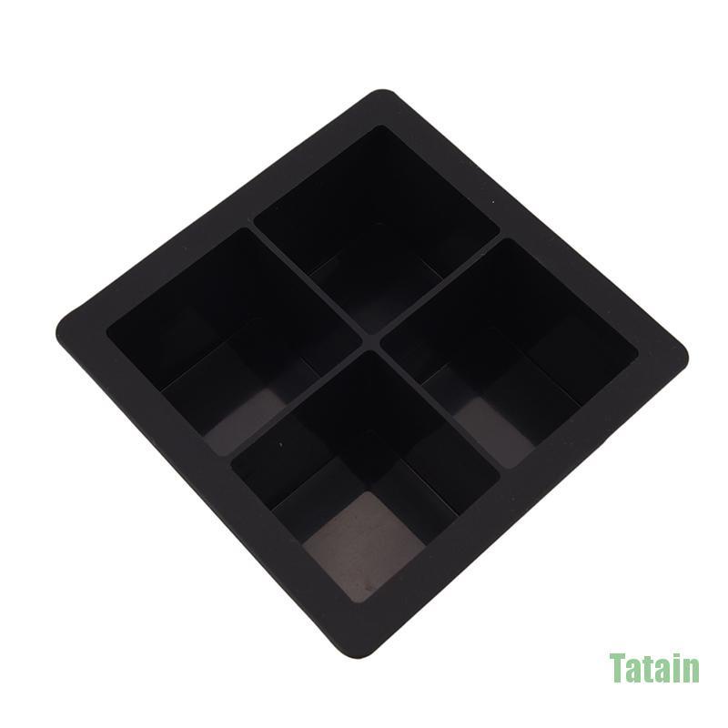 Khuôn silicon làm đá hình vuông cỡ lớn màu đen
