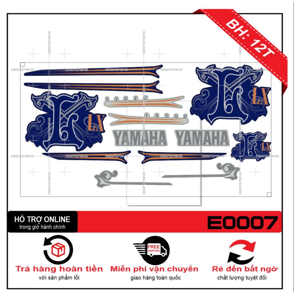 TEM XE NOUVO LX XANH -- SHIN DECAL 2