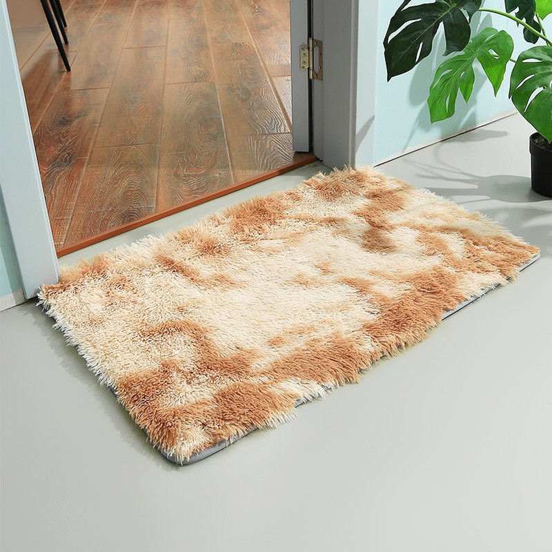 Thảm Lau Chân Lông Thú Siêu Mịn Size 40x60CM - Thảm lông loang chùi chân chống trơn trượt