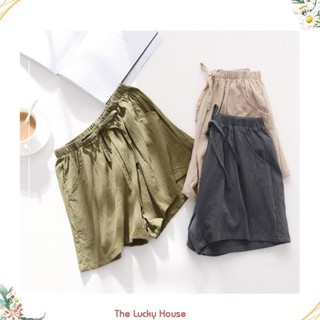 Quần đùi short nữ vải đũi loại 1 thời trang mát mẻ mùa hè QĐ06
