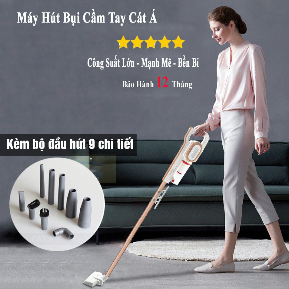 [Bảo Hành] Máy hút bụi cầm tay thông minh công suất 600W bộ lọc HEPA hút bụi mạnh mẽ