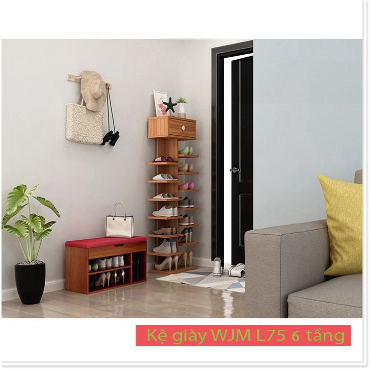 Tủ giày gỗ 7 tầng mẫu mới, kệ để giày gỗ công nghiệp chống ẩm MDF cao cấp | BigBuy360 - bigbuy360.vn