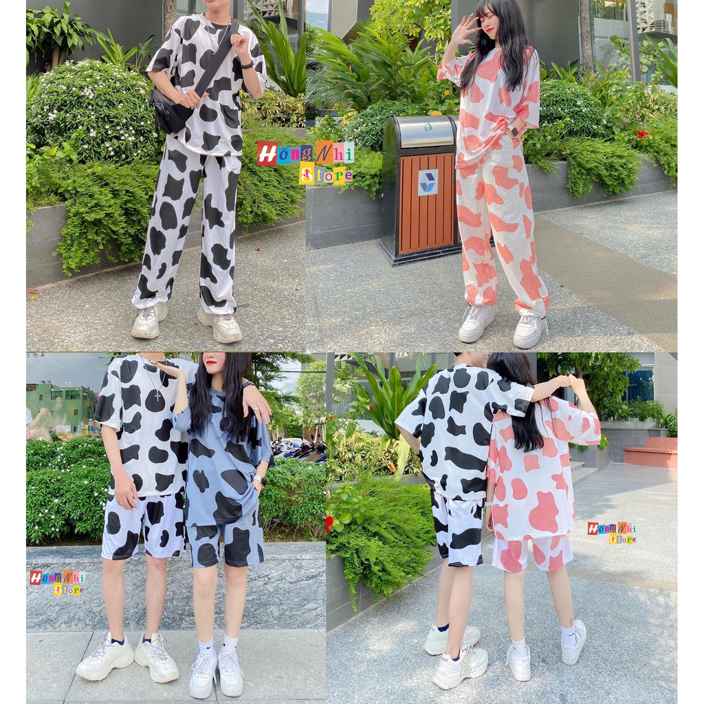 Set Bộ Con Bò Thun Tay Lửng Tie Tee Phối Quần Jogger Dáng Rộng Ulzzang Unisex - MM