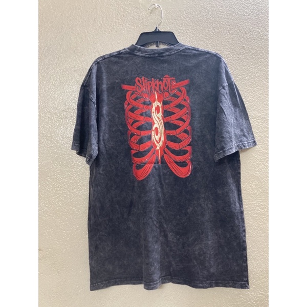 Tee wash màu đậm in slipknot