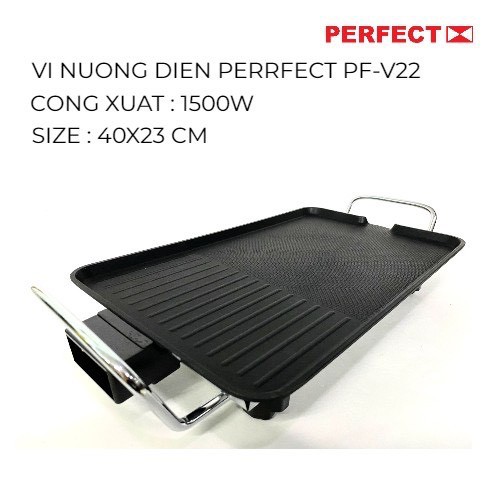 Bếp Nướng Điện không khói PERFECT, công suất 1500W PF.V22 - Hàng Chính Hãng Bảo Hành 12 Tháng