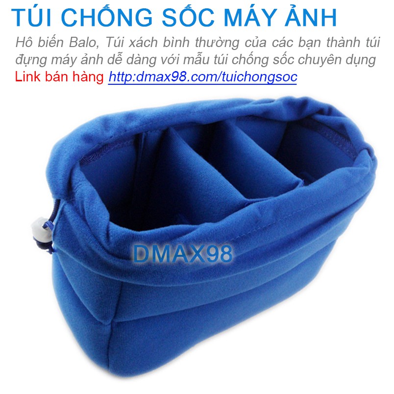 [Mã ELFLASH5 giảm 20K đơn 50K] Túi chống sốc máy ảnh đựng trong balo