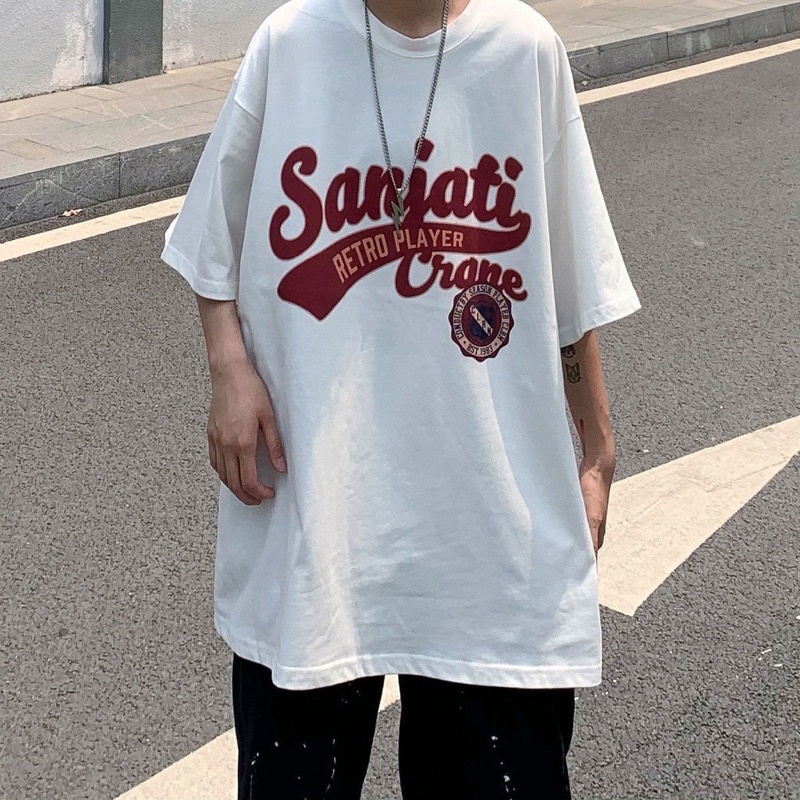 [ Rẻ vô địch ] Áo thun cotton tay lỡ dáng rộng unisex - Sangita