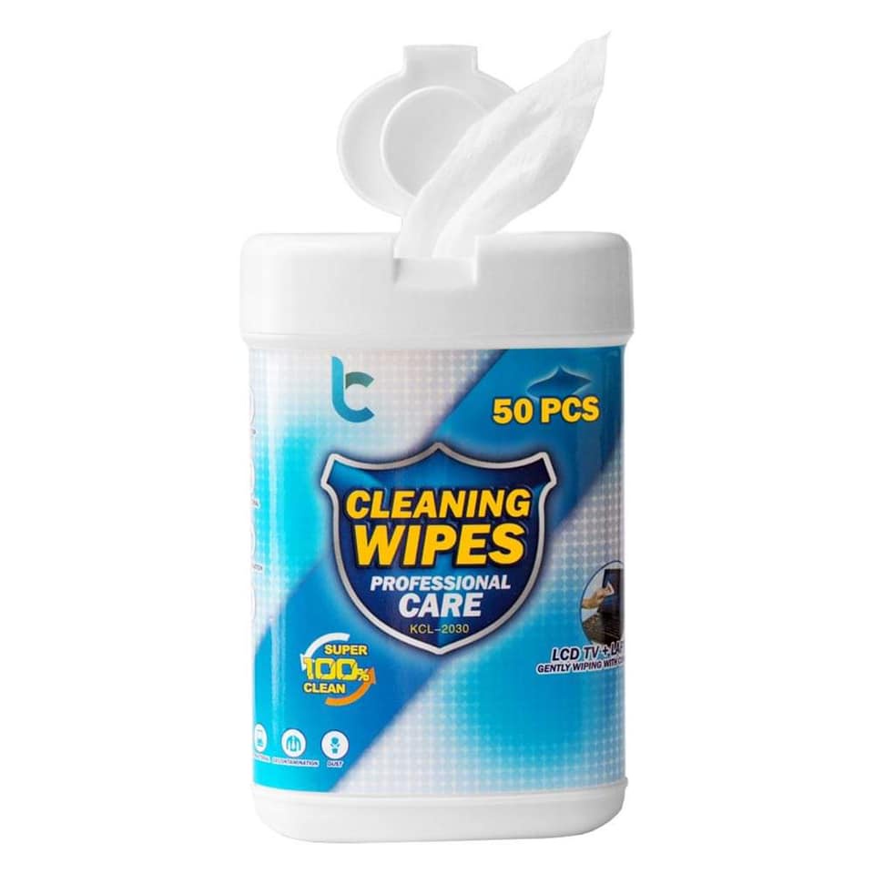 Bộ Vệ Sinh 50 Khăn Rút Kèm Khăn Lau Khô Lucas Cleaning Wipes