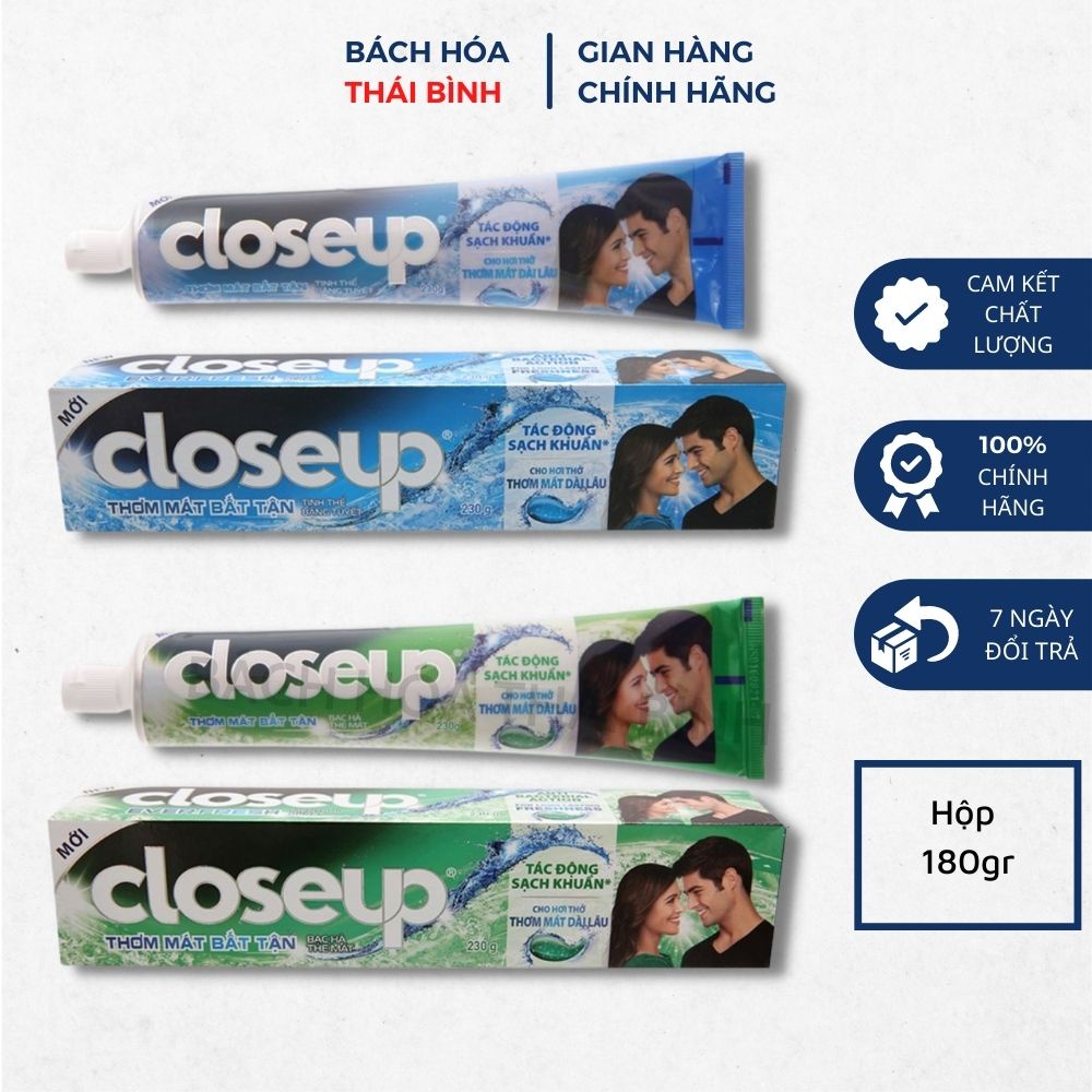 Kem đánh răng dạng gel trắng sáng Closeup Lộc đề Pha lê tuyết 180g
