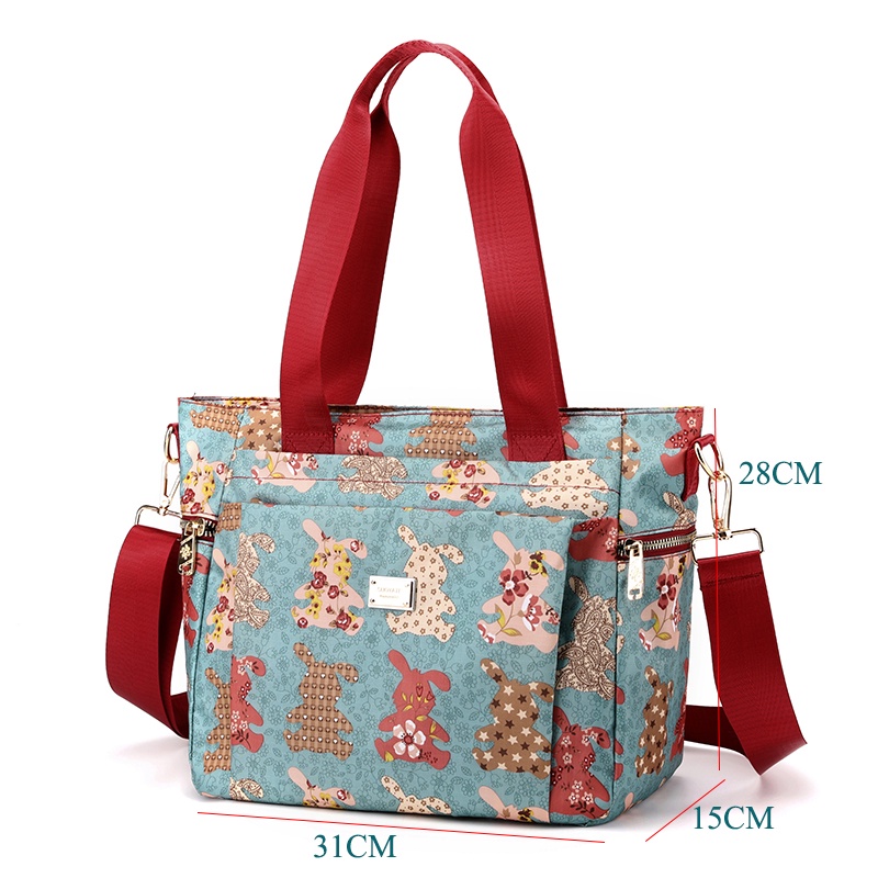 Túi Xách Vải Canvas Cỡ Lớn In Họa Tiết Thời Trang Cho Nữ