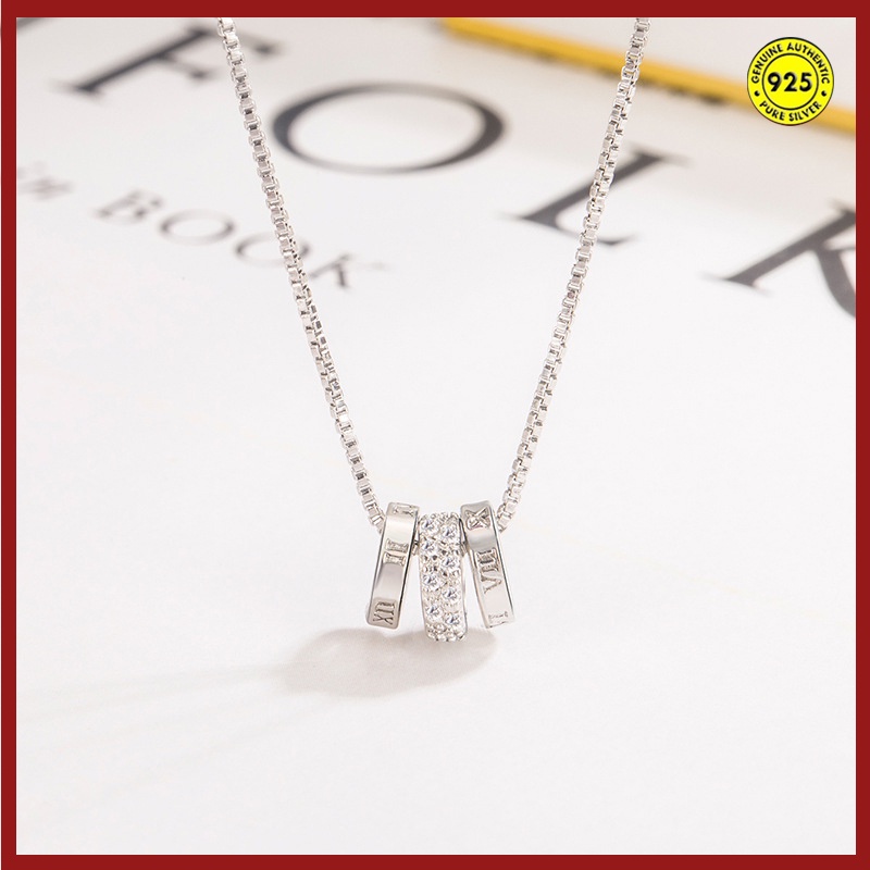 Vòng cổ Mạ Bạc 925 Đính Hạt May Mắn Cho Nữ