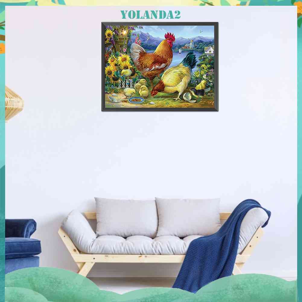 Toàn Bộ Bộ Tranh Thêu Chữ Thập 11CT DIY Hình Gà Con