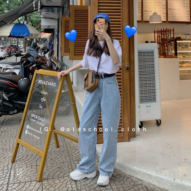 đơn 99K] QUẦN JEANS SUÔNG HÀN QUỐC Q3100 (ảnh thật/sẵn)