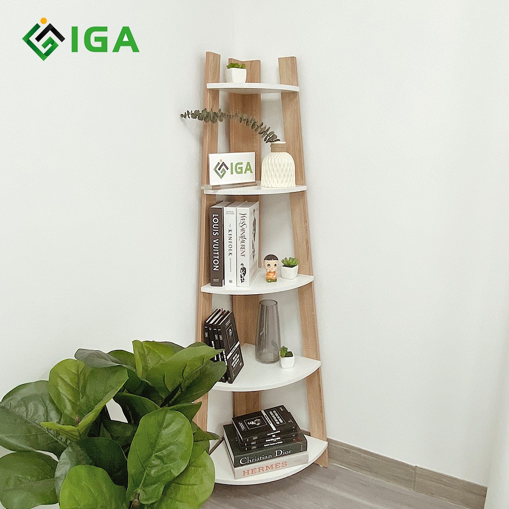 Kệ góc để đồ decor trang trí bằng gỗ đẹp mắt phong cách vintage - gp115