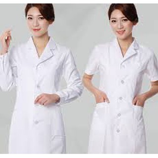 Áo bác sỹ nam nữ ngắn tay vải kaky
