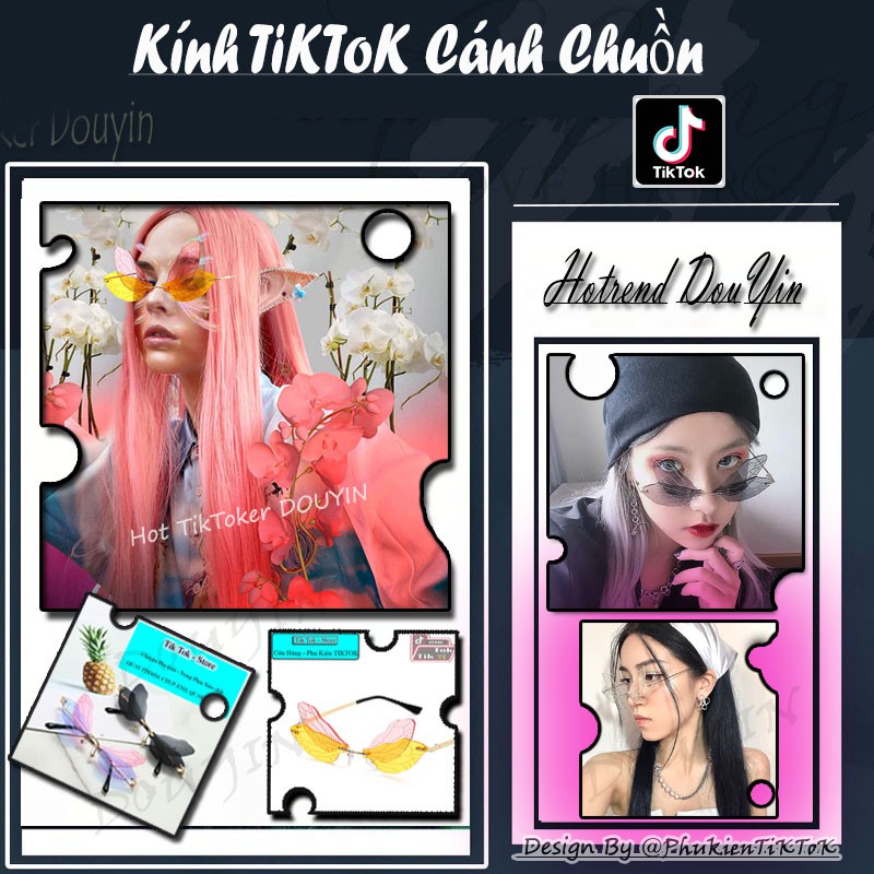 KÍNH TIK TOK - Kính mát Cánh chuồn chuồn Siêu Ngầu - HOTTREND 2020