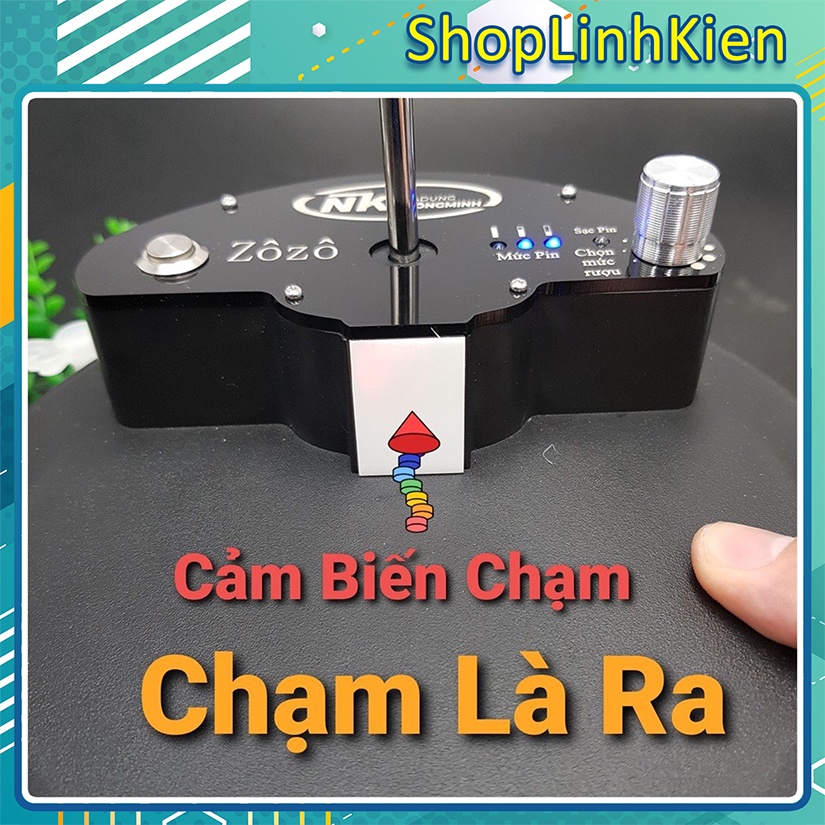 Combo Bình rót rượu tự động có ngăn ướp lạnh đã kèm Pin dự phòng/ Mạch rót rượu/ rót nước mắm tự động