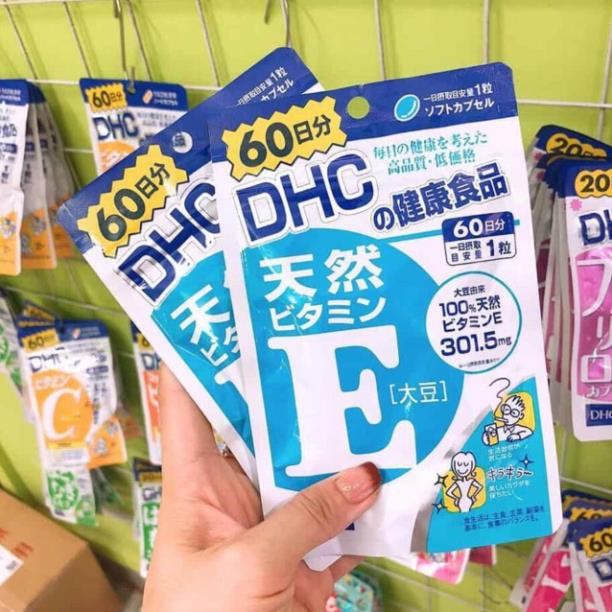 [chính hãng ]  viên uống bổ sung vitamin E DHC Nhật Bản.