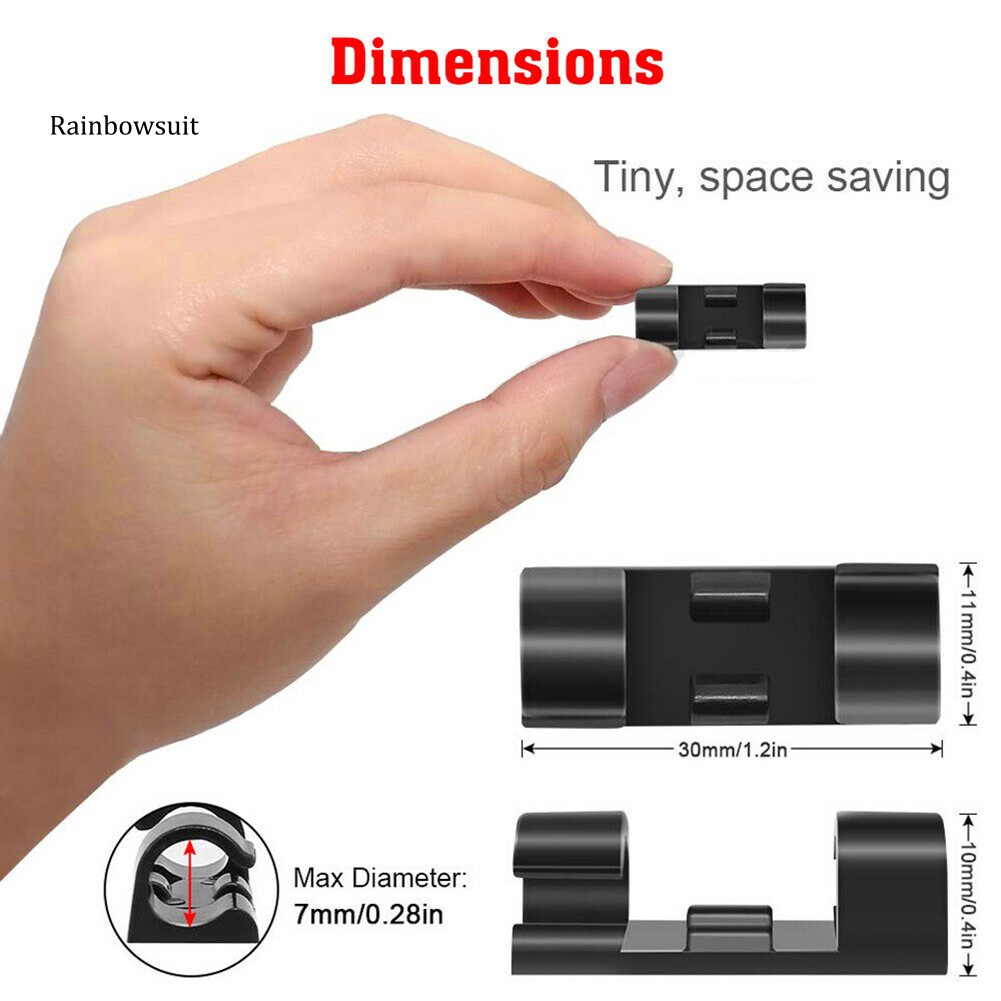 Set 20 / 40 Giá Đỡ Kẹp Dây Cáp Tự Dính Tiện Dụng