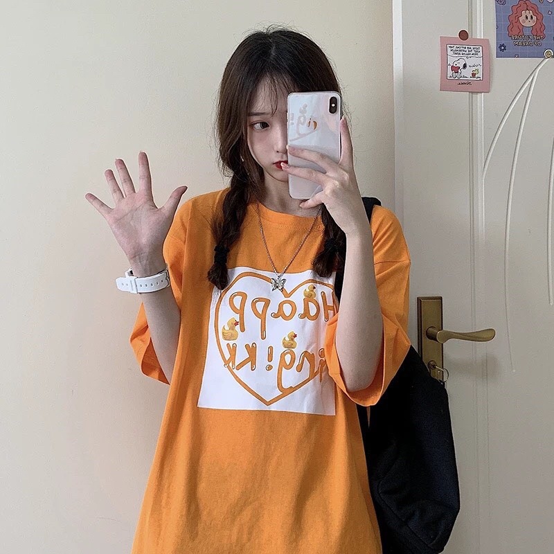 ÁO THUN TAY LỠ HAPPY ING!KK FORM RỘNG