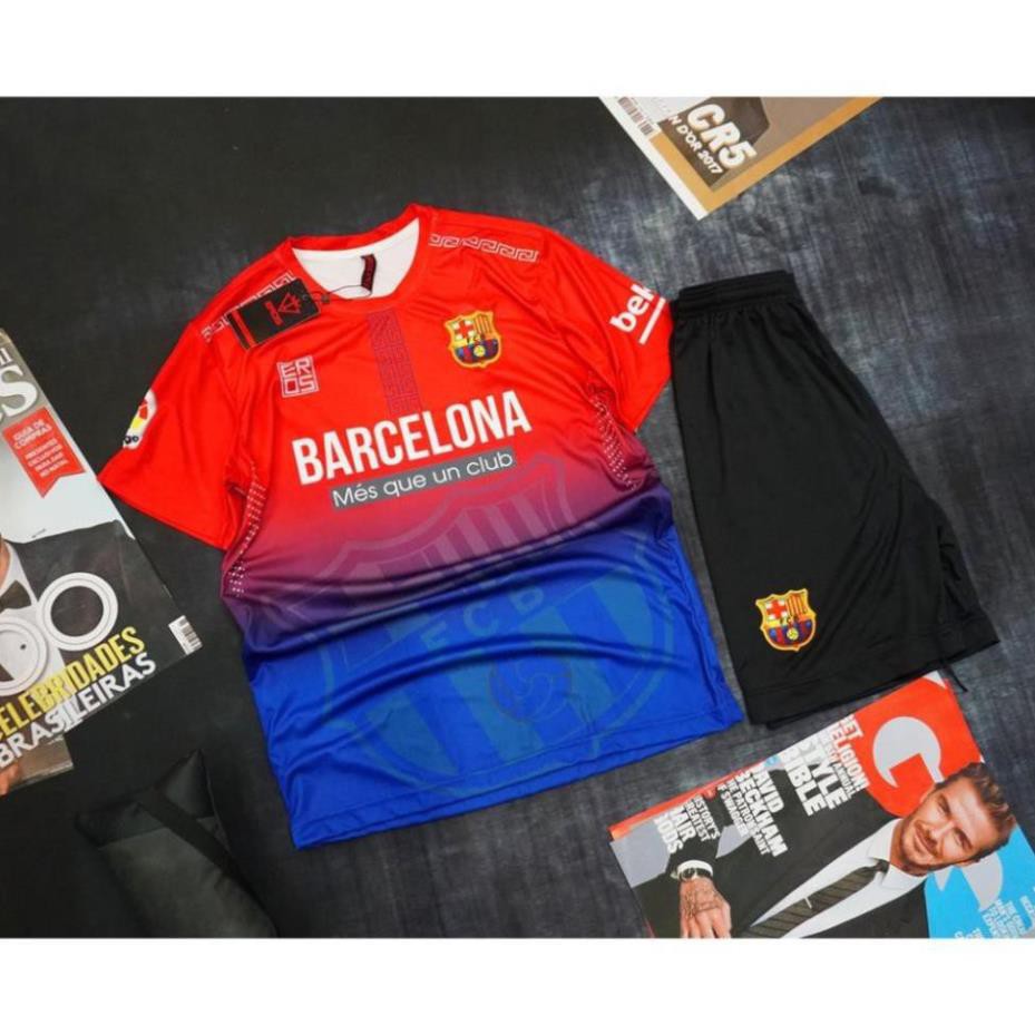 Áo Bóng Đá CLB Barca Màu Hồng Thiết Kế Cực Đẹp - Mẫu Thiết Kế Mới Nhất 2020 (Miễn Phí In Tên Khi Đặt Đội) * ⚽  ྇