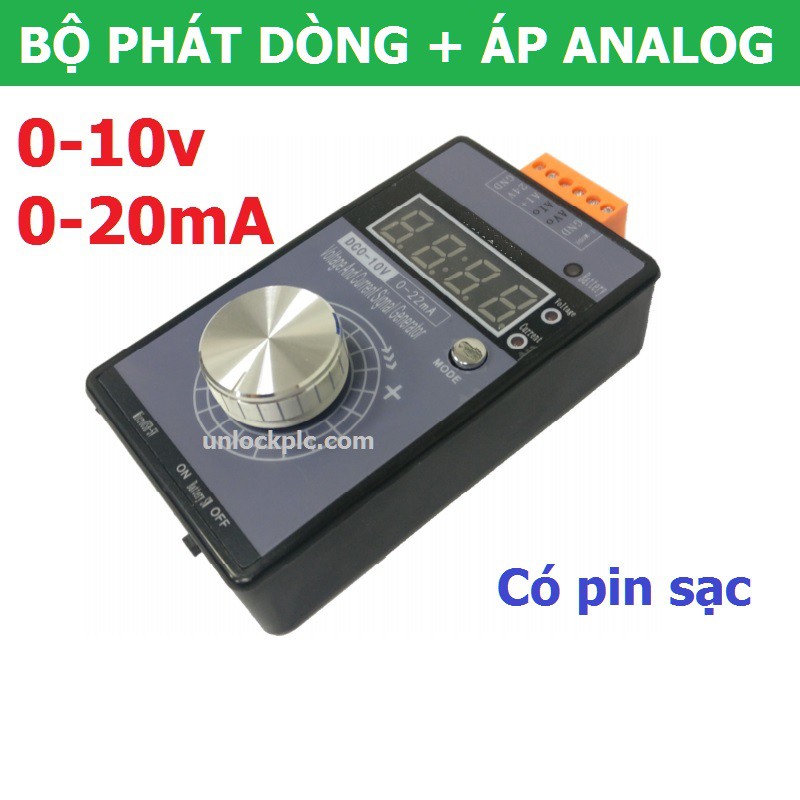 Bộ Phát Dòng, Phát Tín Hiệu ANALOG Dòng + Áp 0-10V 0-22mA, kèm PIN SẠC - Kỹ Sư Điện Nên Có !