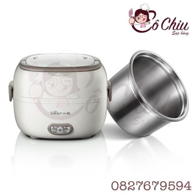 Hộp Cơm Cắm Điện Hút Chân Không 3 Tầng Inox DFH-S2017 Dung Tích 2L - Hàng Chuẩn Hãng Bear