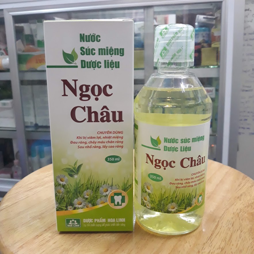 Nước súc miệng dược liệu ngọc châu chai 350ml