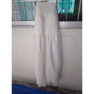 đầm maxi trắng