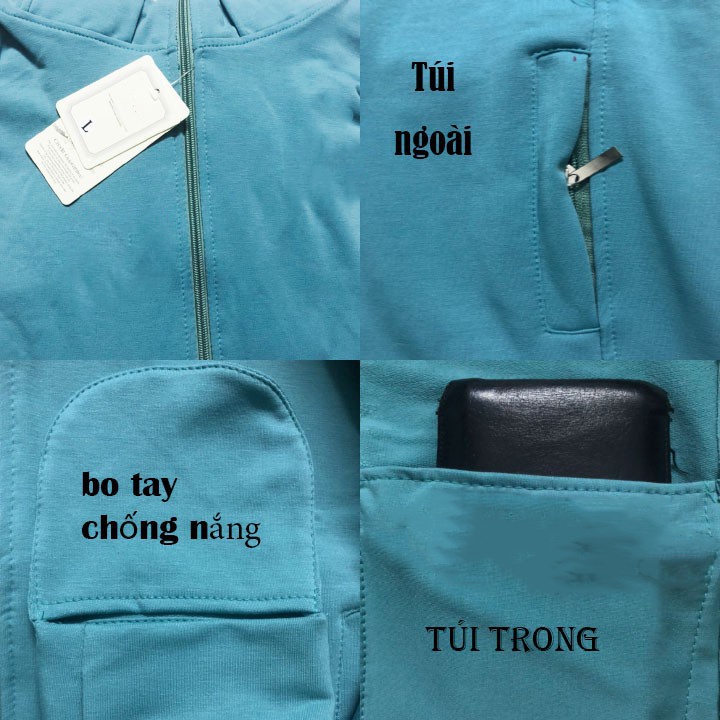 ÁO KHOÁC NỮ CHỐNG NẮNG CAO CẤP, CÓ TÚI TRONG VẢI COTTON MỊN MÁT- AOKHOACNU217