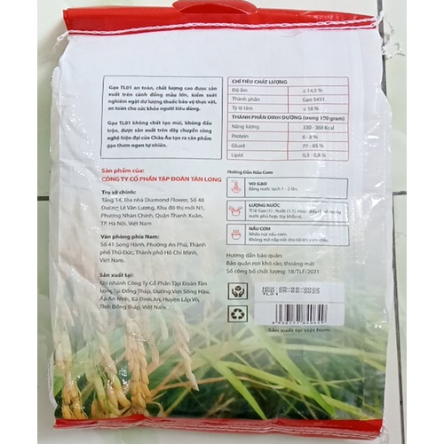 Gạo TL01 Túi 10Kg A An - HSD LUÔN MỚI