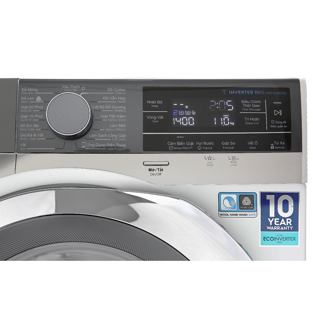 [Giao HCM] - Máy giặt Electrolux EWF1142BEWA, 11kg, Inverter - Hàng Chính Hãng
