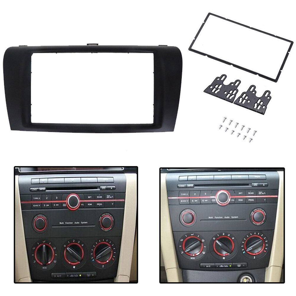 MG 2DIN Car Stereo Radio DVD Fascia Fascias Bảng điều khiển Tấm trang trí Khung Mazda 3 AXELA 2004-2009