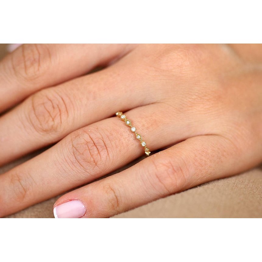 Nhẫn mạ vàng 14K thời trang cho nữ