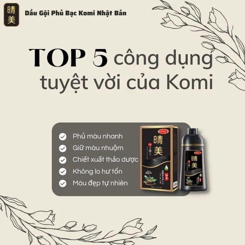 Dầu Gội Phủ Bạc Tóc KOMI Nhật Bản 500ml