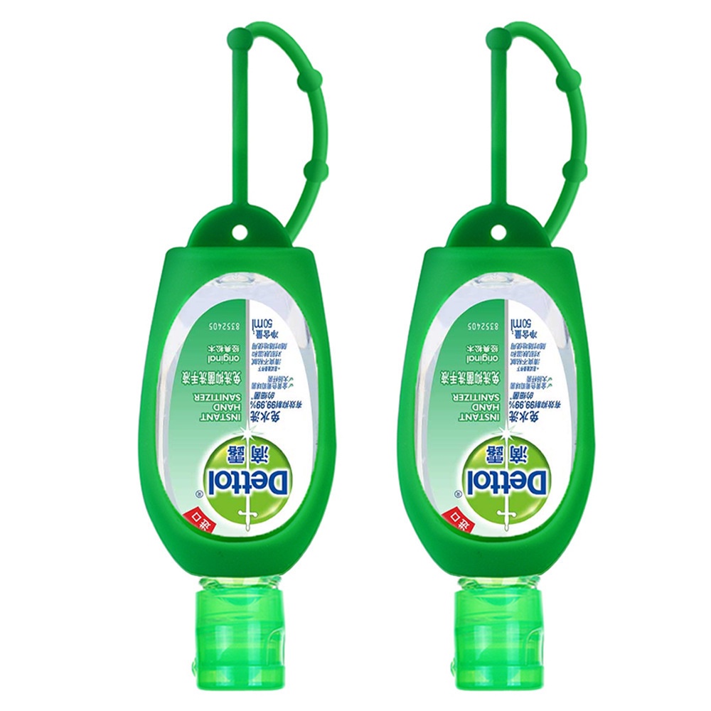 DETTOL Chai Đựng Nước Rửa Tay Bằng Silicone 50ml Có Dây Đeo Tiện Dụng